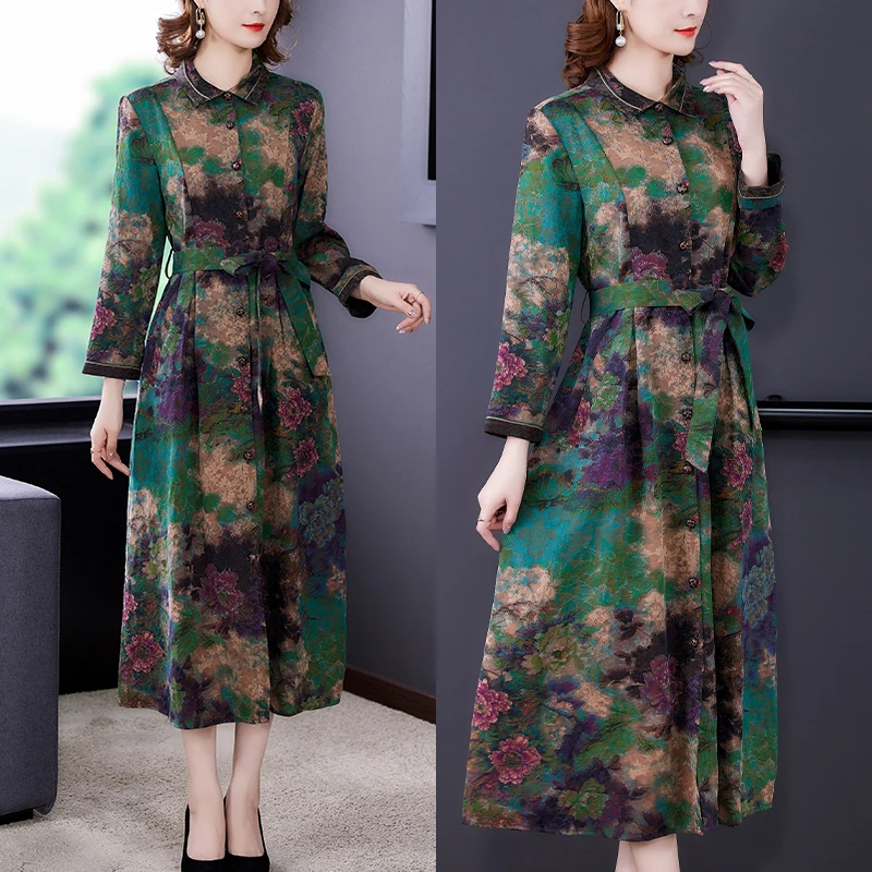 Autumn Winter Floral Natural Silk Midi Dress 2022 Elegant Bodycon Casual Party Vestidos Women Korean Vintage Long Sleeve Dress
Autumn Winter Floral Natural Silk Midi Dress 2022 Elegant Bodycon Casual Party Vestidos Women Korean Vintage Long Sleeve Dress