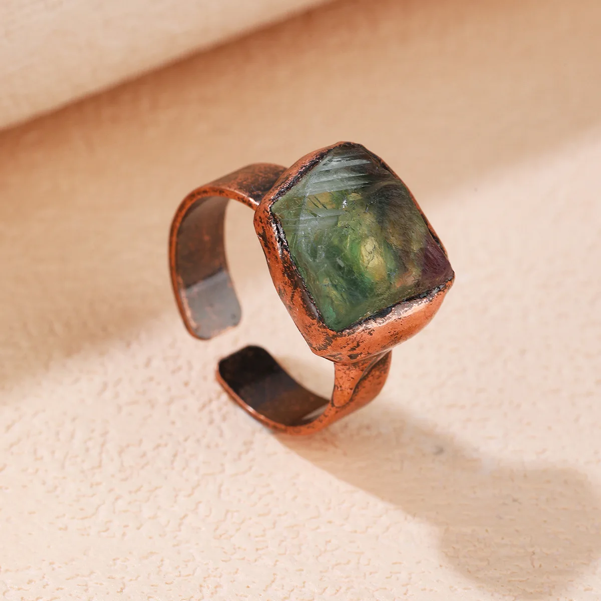 YEEVAA Vintage Green Fluorite Stone Ring Healing Crystal Stone Adjustable Open Wide Gemstone Ring Jewelry Gift
YEEVAA Vintage Green Fluorite Stone Ring Healing Crystal Stone Adjustable Open Wide Gemstone Ring Jewelry Gift