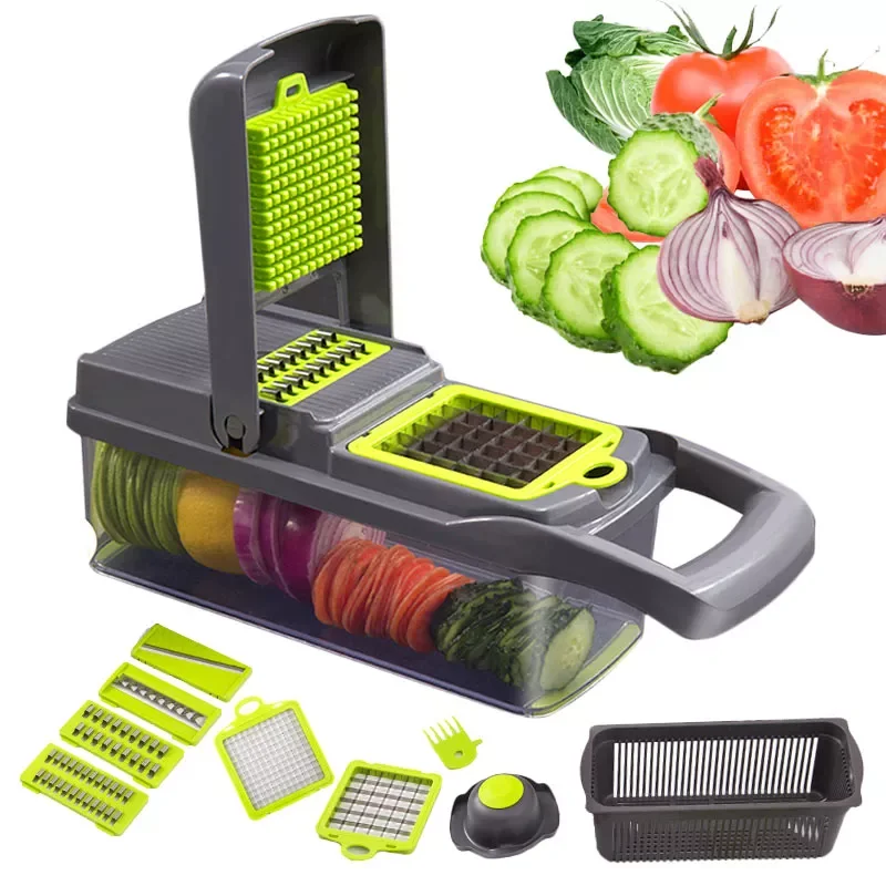Multifunction Vegetable Cutter Steel Blade Potato Slicer Fruit Peeler Dicing Blades Carrot Cheese Grater Chopper Kitchen Gadgets
Multifunction Vegetable Cutter Steel Blade Potato Slicer Fruit Peeler Dicing Blades Carrot Cheese Grater Chopper Kitchen Gadgets