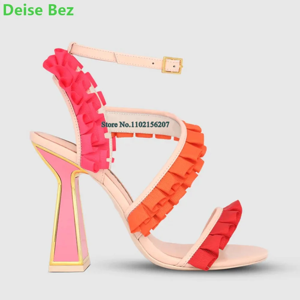Flouncing Strange Heel Slingback Sandals For Female Womne 2022 New Round Toe Narrow Band Ankle Strap Sexy Shallow Fashion Shoes
Flouncing Strange Heel Slingback Sandals For Female Womne 2022 New Round Toe Narrow Band Ankle Strap Sexy Shallow Fashion Shoes
