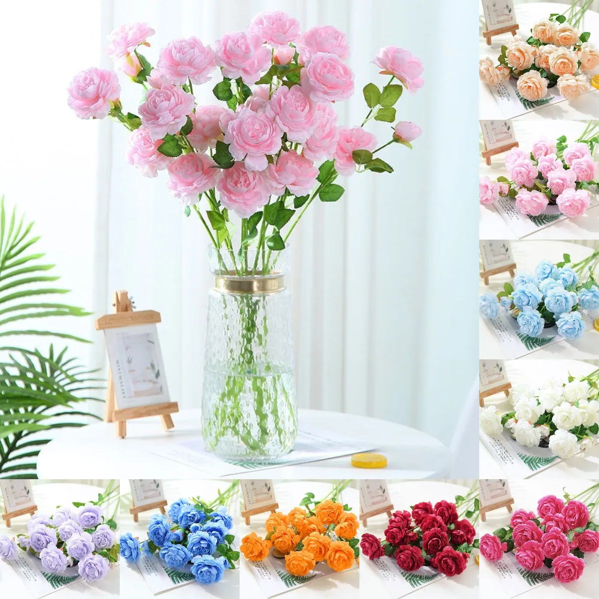 10Pcs Imitation Peony Rose Wedding Living Room Bedroom Artificial Flower Plants Silk Flower Arrangement Decoration Home Decor
10Pcs Imitation Peony Rose Wedding Living Room Bedroom Artificial Flower Plants Silk Flower Arrangement Decoration Home Decor
