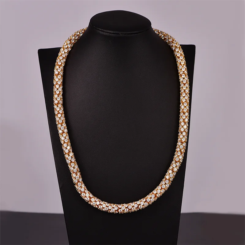 VANAXIN Cubic Zirconia Ice Filled Diamond Necklace For Men Copper Gold Plated Fashion Exquisite Gifts Women
VANAXIN Cubic Zirconia Ice Filled Diamond Necklace For Men Copper Gold Plated Fashion Exquisite Gifts Women