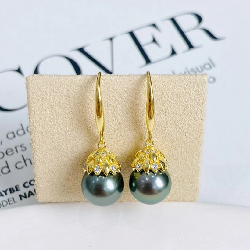 MeiBaPJ 9-10mm Natural Black Round Pearls Fashion Flower Drop Earrings 925 Silver Fine Wedding Jewelry for Women
MeiBaPJ 9-10mm Natural Black Round Pearls Fashion Flower Drop Earrings 925 Silver Fine Wedding Jewelry for Women