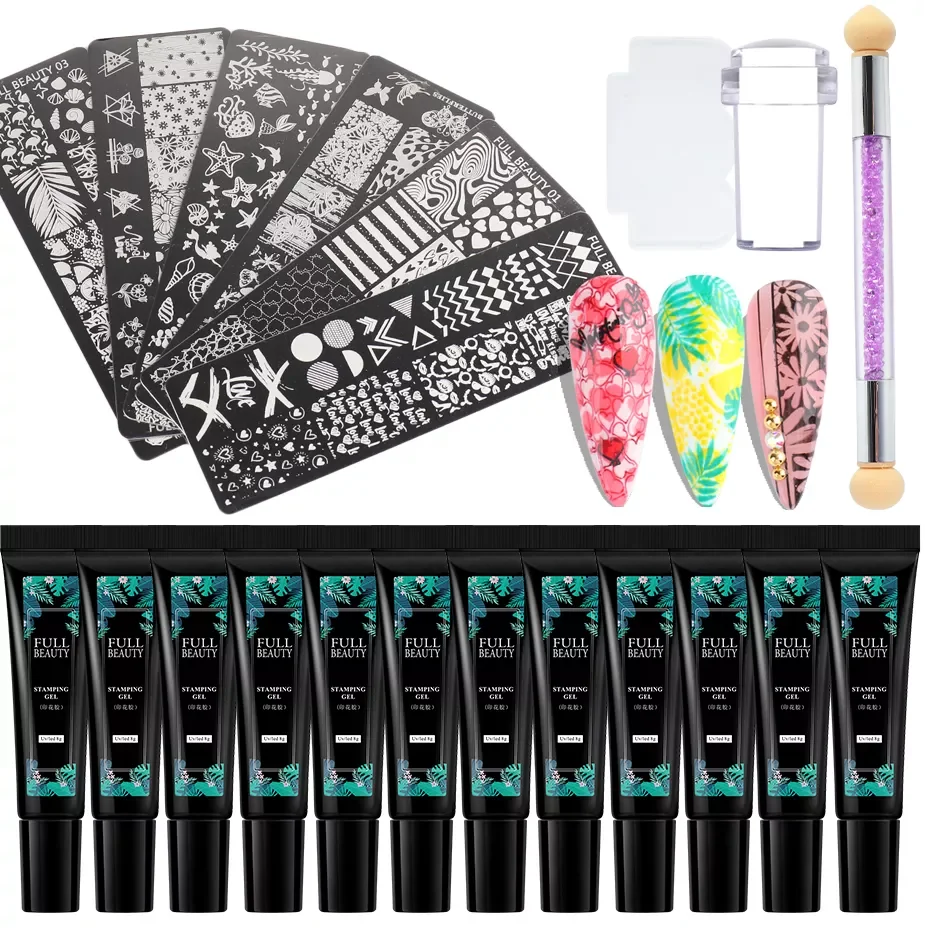 Stamping Gel Nail Polish Manicure Set Nail Art Stamping Plates Butterfly Love Leaf Nail Templates Transfer Varnish LEFB01-06-1
Stamping Gel Nail Polish Manicure Set Nail Art Stamping Plates Butterfly Love Leaf Nail Templates Transfer Varnish LEFB01-06-1