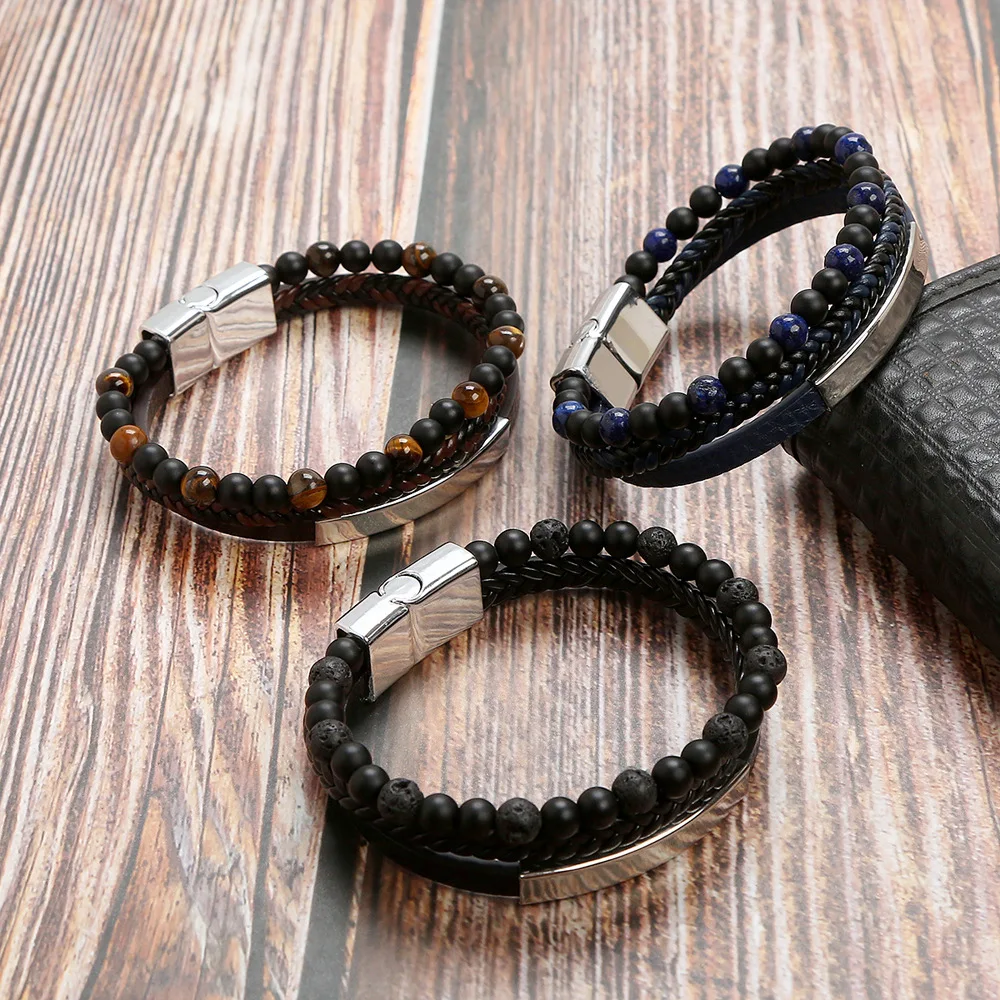 LIEBE ENGEL Multi-Layer Hand Woven Beaded Bracelet For Men Fashion Jewelry Gifts Black Beaded Bracelet Wristband
LIEBE ENGEL Multi-Layer Hand Woven Beaded Bracelet For Men Fashion Jewelry Gifts Black Beaded Bracelet Wristband