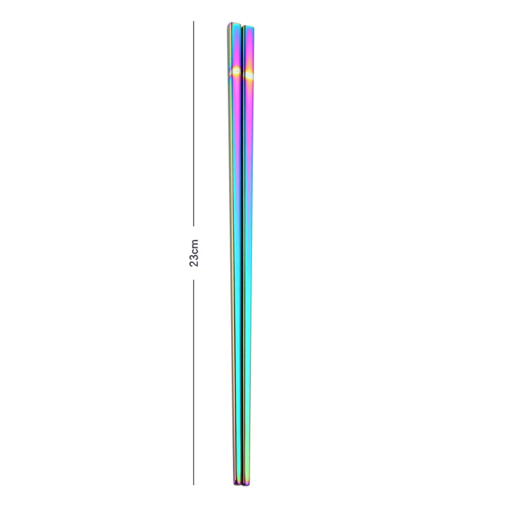 1Pair 23cm Chopsticks Stainless Steel Multicolor Reusable Anti-scalding Anti-mildew Anti-skid Chopsticks Tableware
1Pair 23cm Chopsticks Stainless Steel Multicolor Reusable Anti-scalding Anti-mildew Anti-skid Chopsticks Tableware