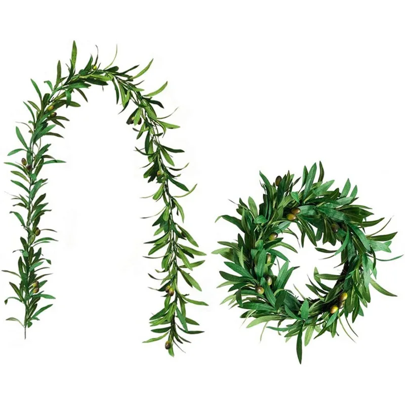 Искусственная оливковая гирлянда из шелка 
Искусственная оливковая гирлянда из шелка