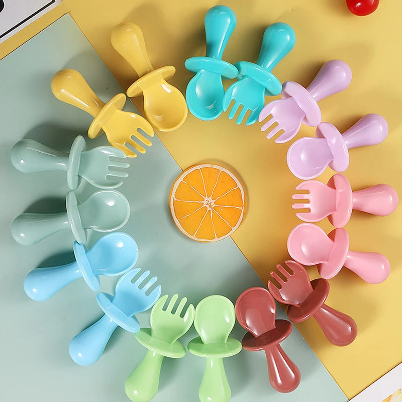 2-Pack Food Grade Spoon and Fork Set Infant Feeding Training with Toddler Infant Feeding Independently
2-Pack Food Grade Spoon and Fork Set Infant Feeding Training with Toddler Infant Feeding Independently