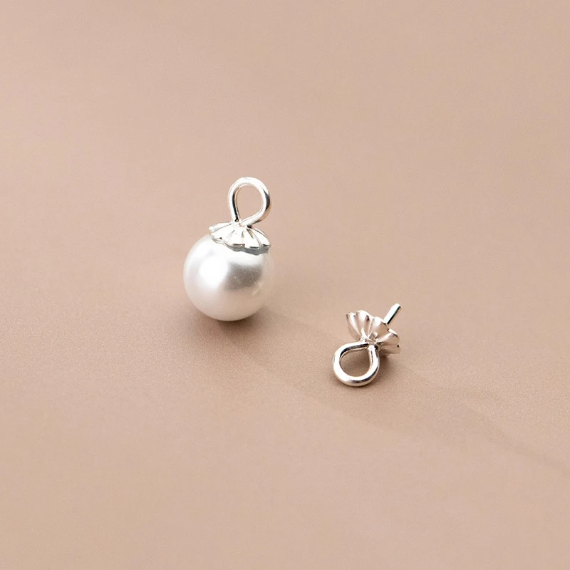 5pcs S925 Silver Pearl Pendant Connectors Eyes Pin Beads End Caps Bails Handmade DIY Making Jewelry Findings
5pcs S925 Silver Pearl Pendant Connectors Eyes Pin Beads End Caps Bails Handmade DIY Making Jewelry Findings