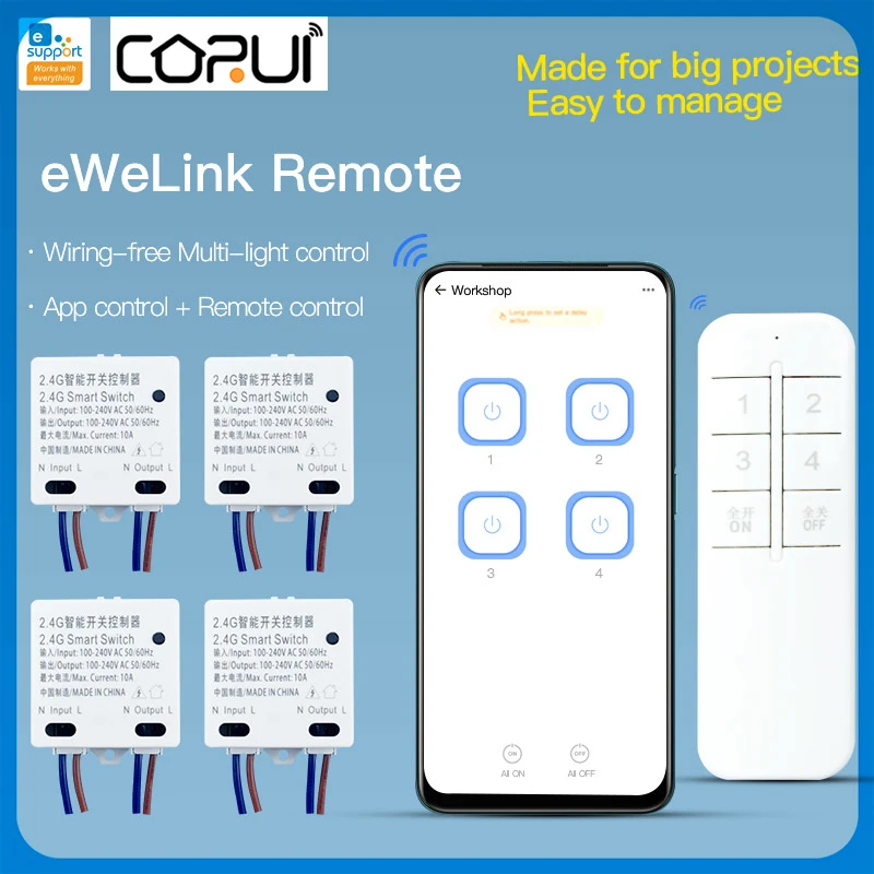 CoRui EWeLink BASIC-2.4G умный дом RM 2,4G умный переключатель модуль модификации Bluetooth протокол EWeLink управление приложением умный переключатель
CoRui EWeLink BASIC-2.4G умный дом RM 2,4G умный переключатель модуль модификации Bluetooth протокол EWeLink управление приложением умный переключатель
