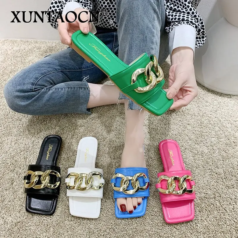 Summer new women's 2022 metal buckle flat large size outdoor all-match casual beach women shoes durable at home slippers
Summer new women's 2022 metal buckle flat large size outdoor all-match casual beach women shoes durable at home slippers