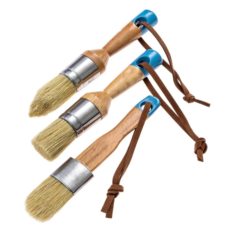 3 Pcs/Set Ergonomic Handle Chalk Wax Paint Brushes Furniture DIY Painting Waxing Tool Bristle Stencil Brushes
3 Pcs/Set Ergonomic Handle Chalk Wax Paint Brushes Furniture DIY Painting Waxing Tool Bristle Stencil Brushes
