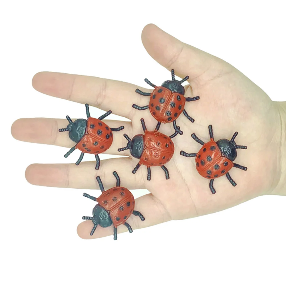 

Ladybug Toy Insecttoys Ladybird Simulation Ladybugs Prank Figurine Mini Fake Model Pvc Tricky Scary Insects Propfigures