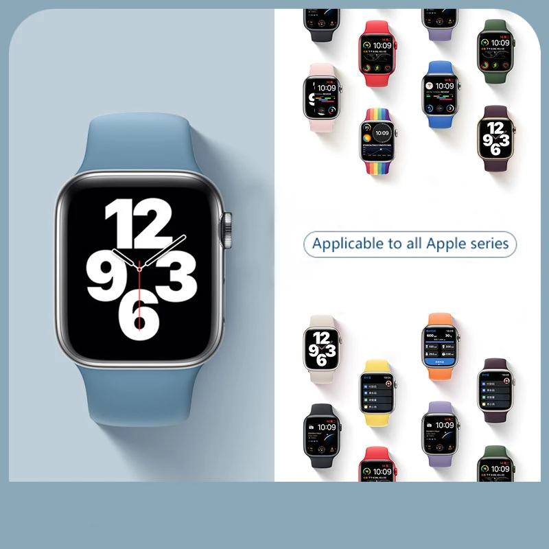 Sport Silicone Strap for Apple Watch Band 45mm 41mm 40mm 38mm Soft Bands Waterproof Wristbands for iWatch Series 7 SE6 5 4 3 2 1
Sport Silicone Strap for Apple Watch Band 45mm 41mm 40mm 38mm Soft Bands Waterproof Wristbands for iWatch Series 7 SE6 5 4 3 2 1