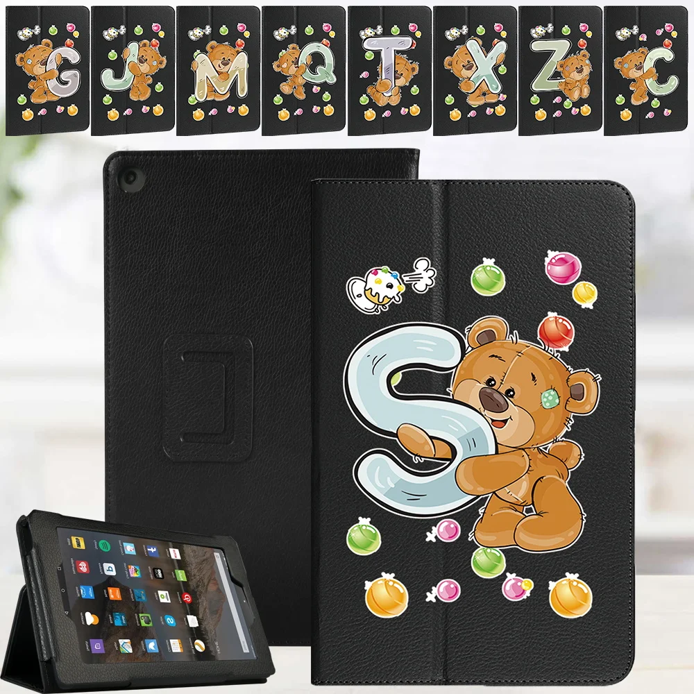 Dust-proof Tablet Case for Fire 7/Fire HD 8/HD 10 Cute Style Bear 26 Letter Pattern Leather Back Support Cover + Free Stylus
Dust-proof Tablet Case for Fire 7/Fire HD 8/HD 10 Cute Style Bear 26 Letter Pattern Leather Back Support Cover + Free Stylus