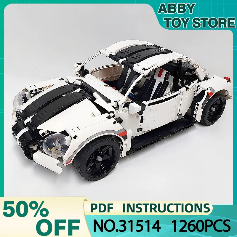 MOC-31514 техническая модель супер скоростного автомобиля 1260 шт. строительные блоки