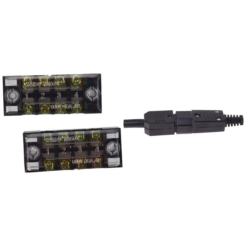 2 Pcs Double Row 4 Position Covered Screw Terminal Strip With 250V 10A Power Connector IEC 320 C14 Plug To C13 Socket
2 Pcs Double Row 4 Position Covered Screw Terminal Strip With 250V 10A Power Connector IEC 320 C14 Plug To C13 Socket