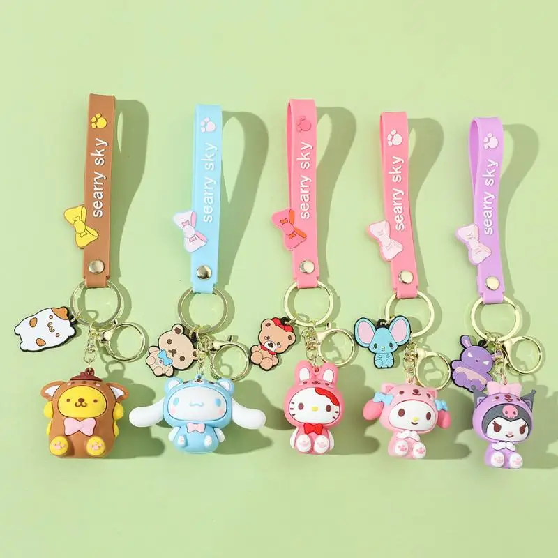 New Sanrio Keychain Kawaii Cinnamoroll Kuromi HelloKitty Cartoon Doll Car Keychain Cute Girl Backpack Pendant Couple Gift
New Sanrio Keychain Kawaii Cinnamoroll Kuromi HelloKitty Cartoon Doll Car Keychain Cute Girl Backpack Pendant Couple Gift