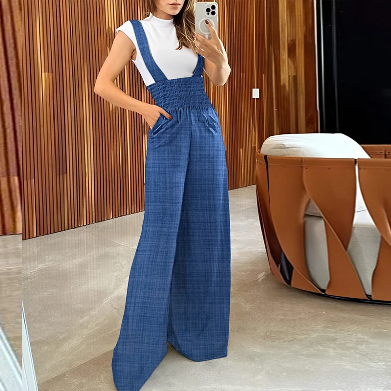 Fashion Office Lady Striped Pocket Party Romper Sexy Hollow High Waist Straight Playsuits Casual Women Strap Wide Leg Jumpsuits
Fashion Office Lady Striped Pocket Party Romper Sexy Hollow High Waist Straight Playsuits Casual Women Strap Wide Leg Jumpsuits
