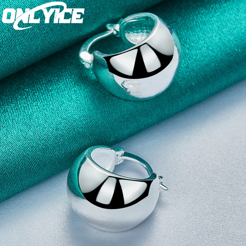 Hot Fine 925 Stamped Silver Color Smooth Hoop Earrings Wedding High Quality Popular Fashion Women Party Jewelry Free Shipping
Hot Fine 925 Stamped Silver Color Smooth Hoop Earrings Wedding High Quality Popular Fashion Women Party Jewelry Free Shipping