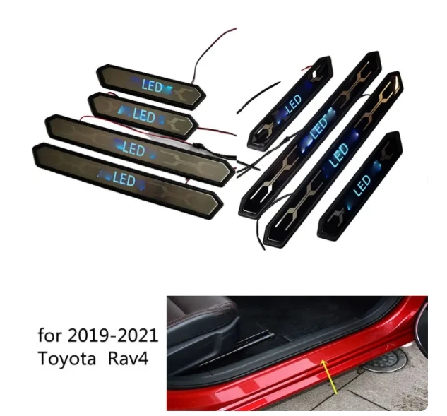 ForToyota Rav4 Xa50 2019 2020 2021 Auto Door Sill Plate Trim Stainless Steel LED Threshold Kick Pedal Scuff Sticker Car Styling
ForToyota Rav4 Xa50 2019 2020 2021 Auto Door Sill Plate Trim Stainless Steel LED Threshold Kick Pedal Scuff Sticker Car Styling