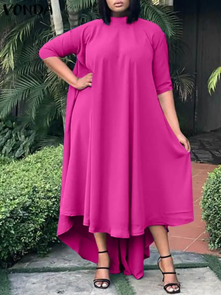 VONDA 2022 Women Summer Dress Summer Half Sleeve Irregular Dress Casual Sundress Loose Holiday Vestidos Oversized Robe Femme 4#
VONDA 2022 Women Summer Dress Summer Half Sleeve Irregular Dress Casual Sundress Loose Holiday Vestidos Oversized Robe Femme 4#
