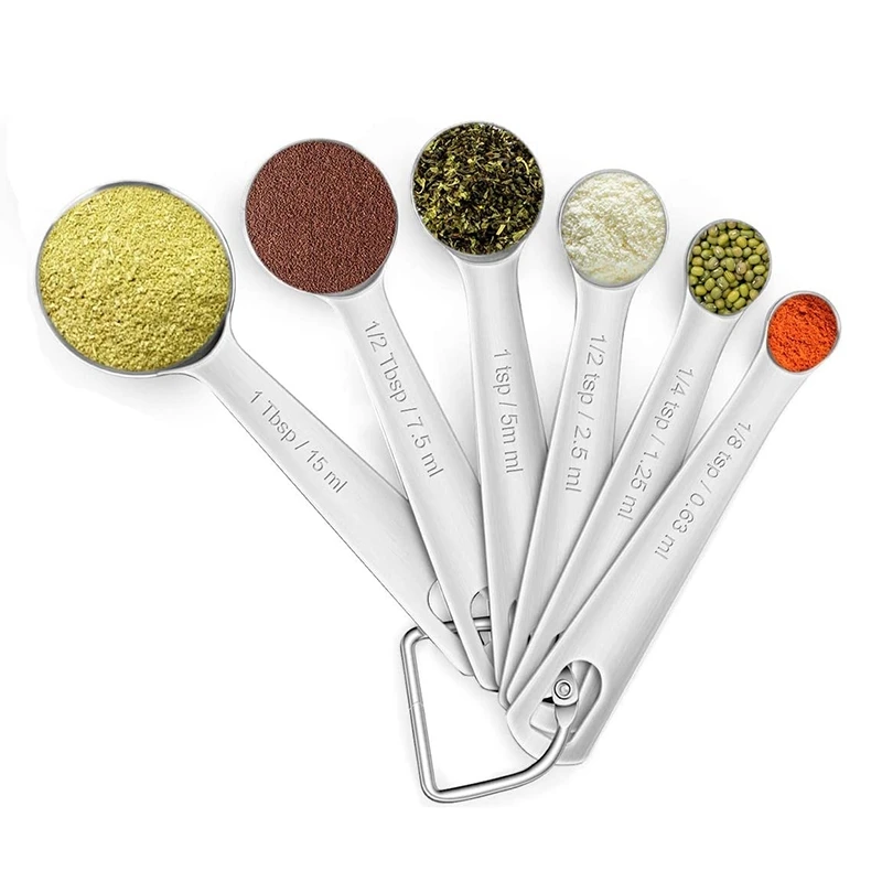 6 Pack Stainless Steel Measuring Spoons Set ,Easy to Clean & Dishwasher Safe, Accurate Measurement for Food Coffee Spice
6 Pack Stainless Steel Measuring Spoons Set ,Easy to Clean & Dishwasher Safe, Accurate Measurement for Food Coffee Spice