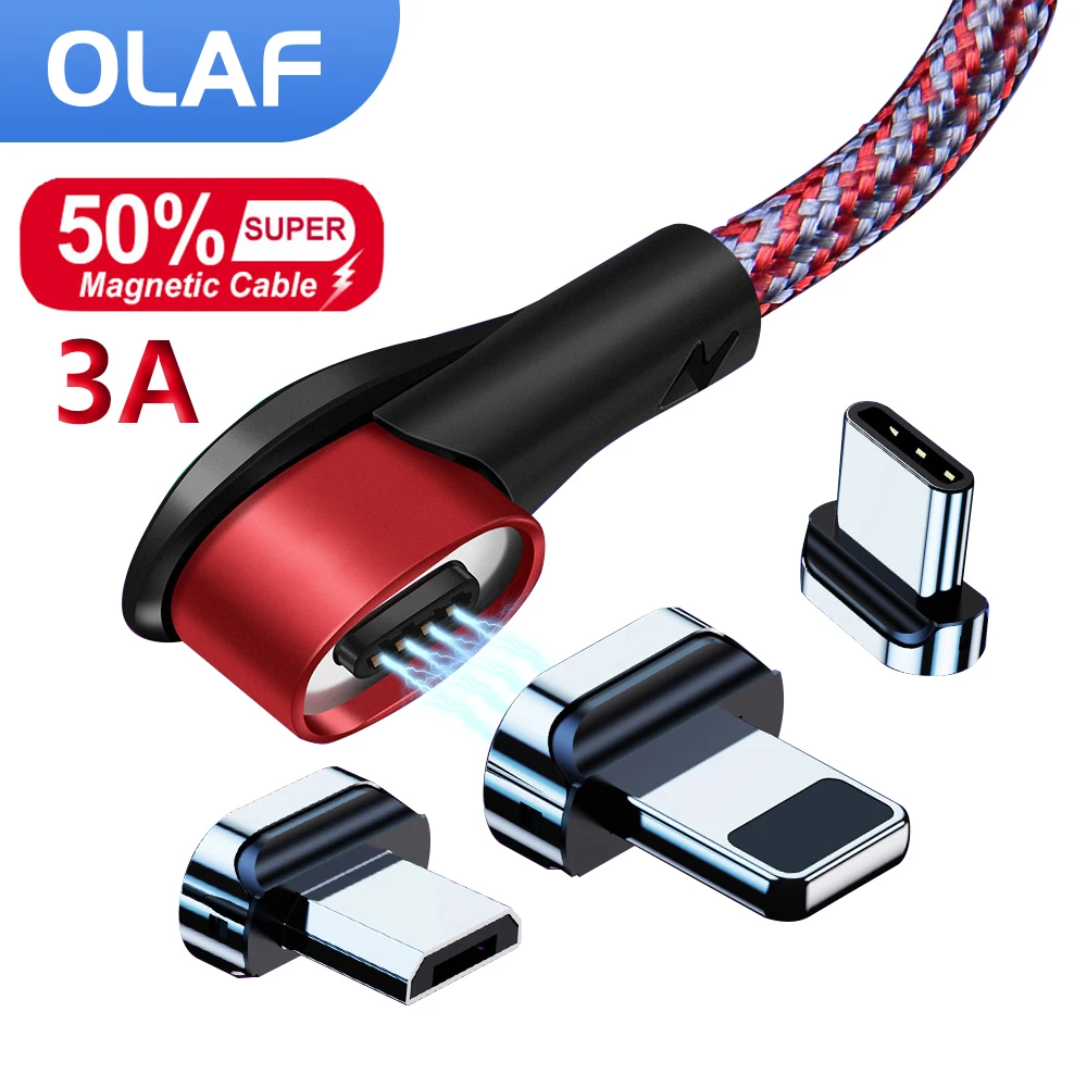 540 Rotate Magnetic Charger Cable 3A Fast Charging Wire Type C Micro USB IOS Data Line For iPhone Xiaomi Samsung Huawei Oneplus
540 Rotate Magnetic Charger Cable 3A Fast Charging Wire Type C Micro USB IOS Data Line For iPhone Xiaomi Samsung Huawei Oneplus