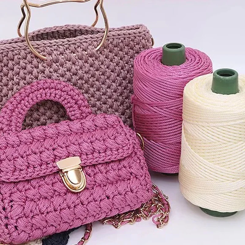 200m 3mm Hollow Knitted Crochet Yarns For DIY Handbag Purse Basket Chunky Trapillo Nylon Cord Polyester Thread Round Rope
200m 3mm Hollow Knitted Crochet Yarns For DIY Handbag Purse Basket Chunky Trapillo Nylon Cord Polyester Thread Round Rope