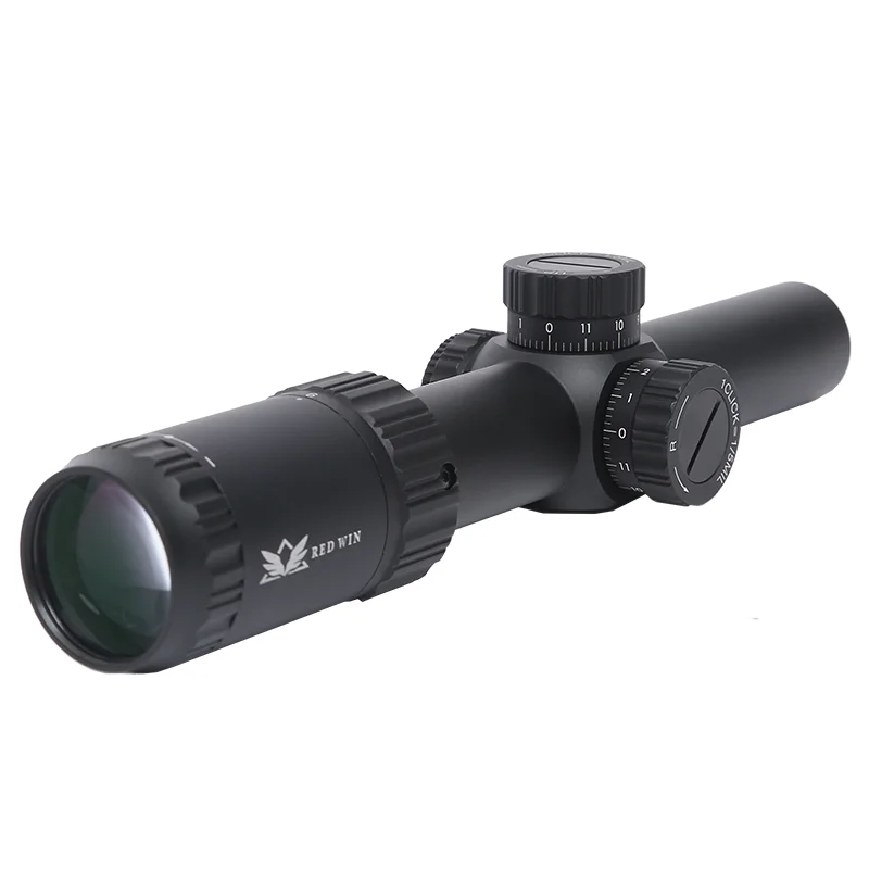 Red Win 30mm Monotube 1/5Mil Adjust Zero Lock Turret Mil Dot Etched Glass Reticle 6 Level Bright Torero 1-6x24IR HD Rifle Scope
Red Win 30mm Monotube 1/5Mil Adjust Zero Lock Turret Mil Dot Etched Glass Reticle 6 Level Bright Torero 1-6x24IR HD Rifle Scope