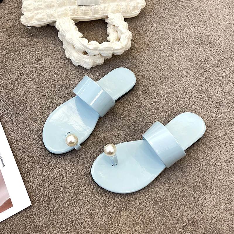 2022 Summer Fashion Women Slippers Candy-colored Pearl Flat Slippers Comfortable Outer Wear Beach Women's Flip Flops Women Shoes
2022 Summer Fashion Women Slippers Candy-colored Pearl Flat Slippers Comfortable Outer Wear Beach Women's Flip Flops Women Shoes