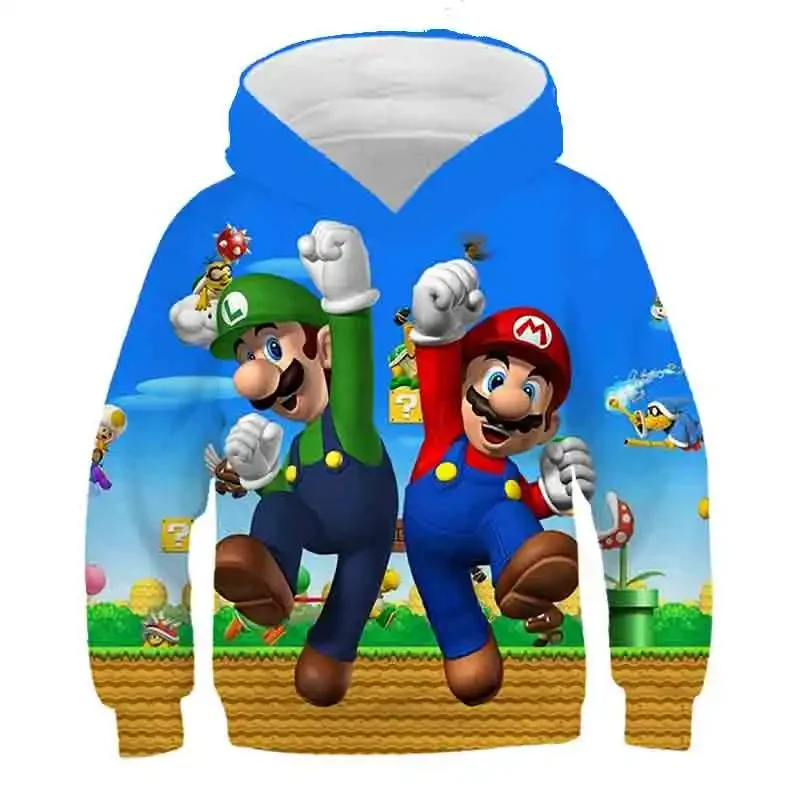 Fashion 3-14Y Preschool Clothing Super Mario Hoodie Cartoon Girls' Clothing Boys' Pullover Sweatshirt Children's Clothing
Fashion 3-14Y Preschool Clothing Super Mario Hoodie Cartoon Girls' Clothing Boys' Pullover Sweatshirt Children's Clothing