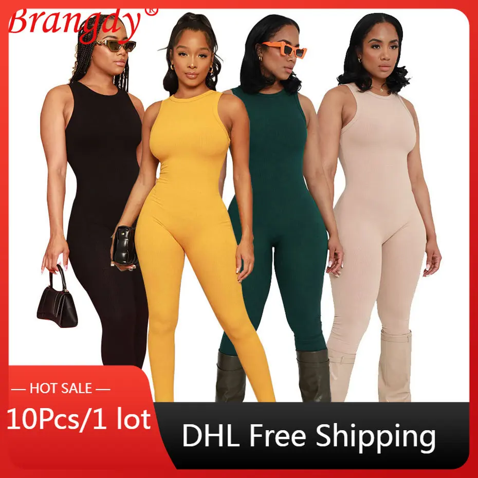 10pcs Bulk Items Wholesale Lots Jumpsuits Women Rib Fabric Sleeveless Overall Female Bodycon Y2k Romper Catsuit B11120
10pcs Bulk Items Wholesale Lots Jumpsuits Women Rib Fabric Sleeveless Overall Female Bodycon Y2k Romper Catsuit B11120