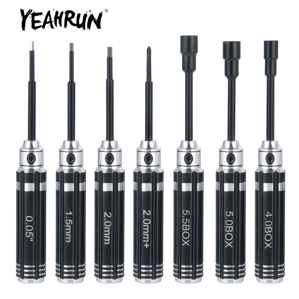 YEAHRUN 7Pcs/Set Metal Hexagon Screwdriver Hex Screws Driver Wrench Tool for RC Car Boat Airplanes Model Toys DIY Parts
YEAHRUN 7Pcs/Set Metal Hexagon Screwdriver Hex Screws Driver Wrench Tool for RC Car Boat Airplanes Model Toys DIY Parts