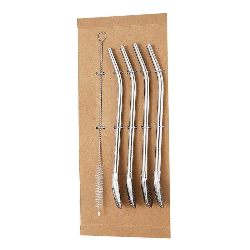 304 Stainless Steel Tea Drinking Straws Spoon Yerba Mate Tea Filter 1 Set Reusable Bombilla Gourd Tea Tools Bar Accessories
304 Stainless Steel Tea Drinking Straws Spoon Yerba Mate Tea Filter 1 Set Reusable Bombilla Gourd Tea Tools Bar Accessories
