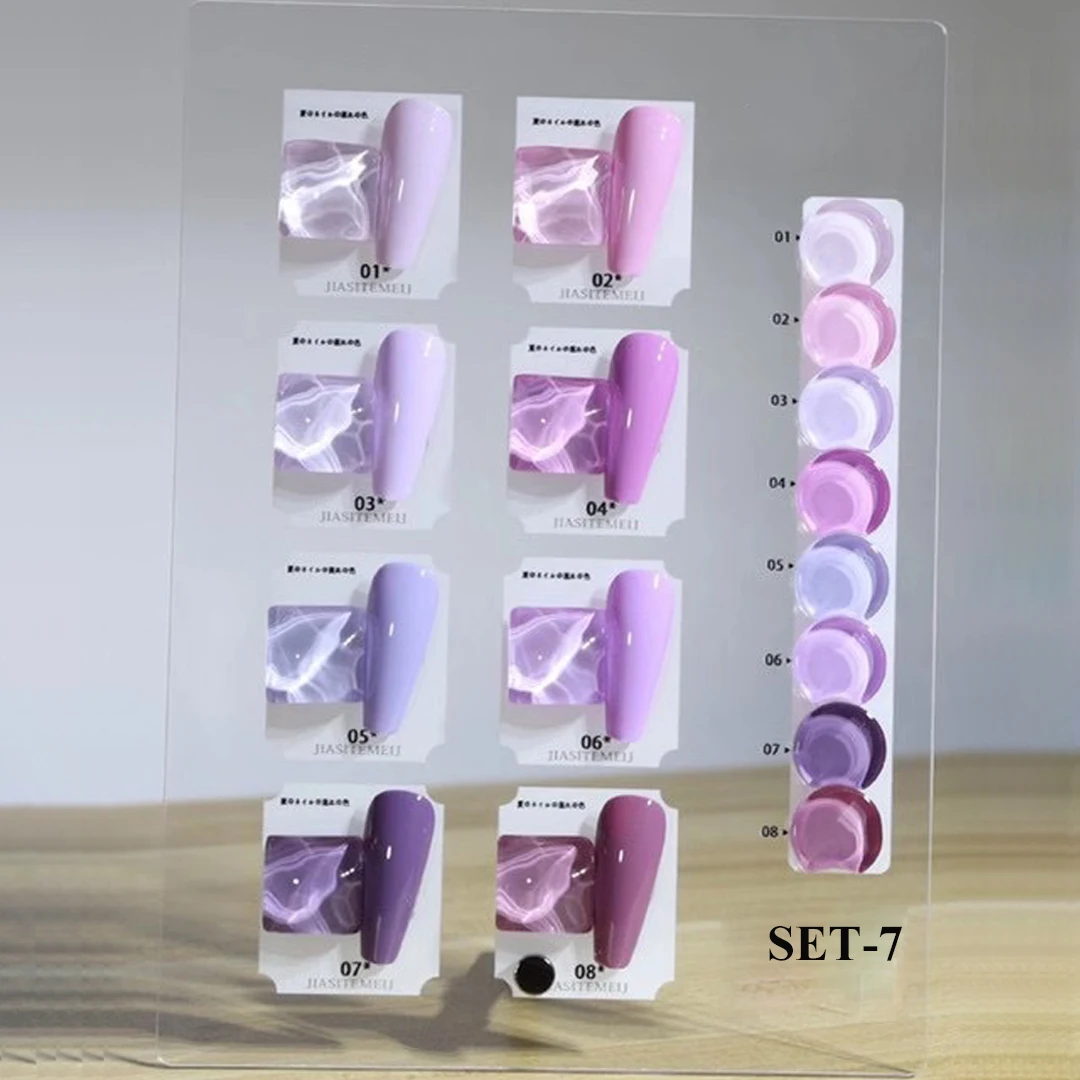 15ml 8Pcs/Set Summer Translucent Gel Nails Pudding Jelly Gel Nail Polish UV Gel Semi Permanent Varnish Ice Through Nail Art Gel
15ml 8Pcs/Set Summer Translucent Gel Nails Pudding Jelly Gel Nail Polish UV Gel Semi Permanent Varnish Ice Through Nail Art Gel