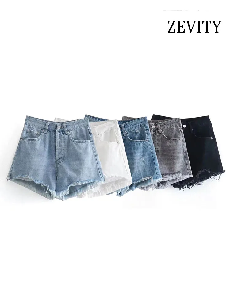 Zevity Women Fashion With Pockets Frayed Hem Denim Shorts Vintage High Waist Button Fly Female Short Pants Mujer
Zevity Women Fashion With Pockets Frayed Hem Denim Shorts Vintage High Waist Button Fly Female Short Pants Mujer