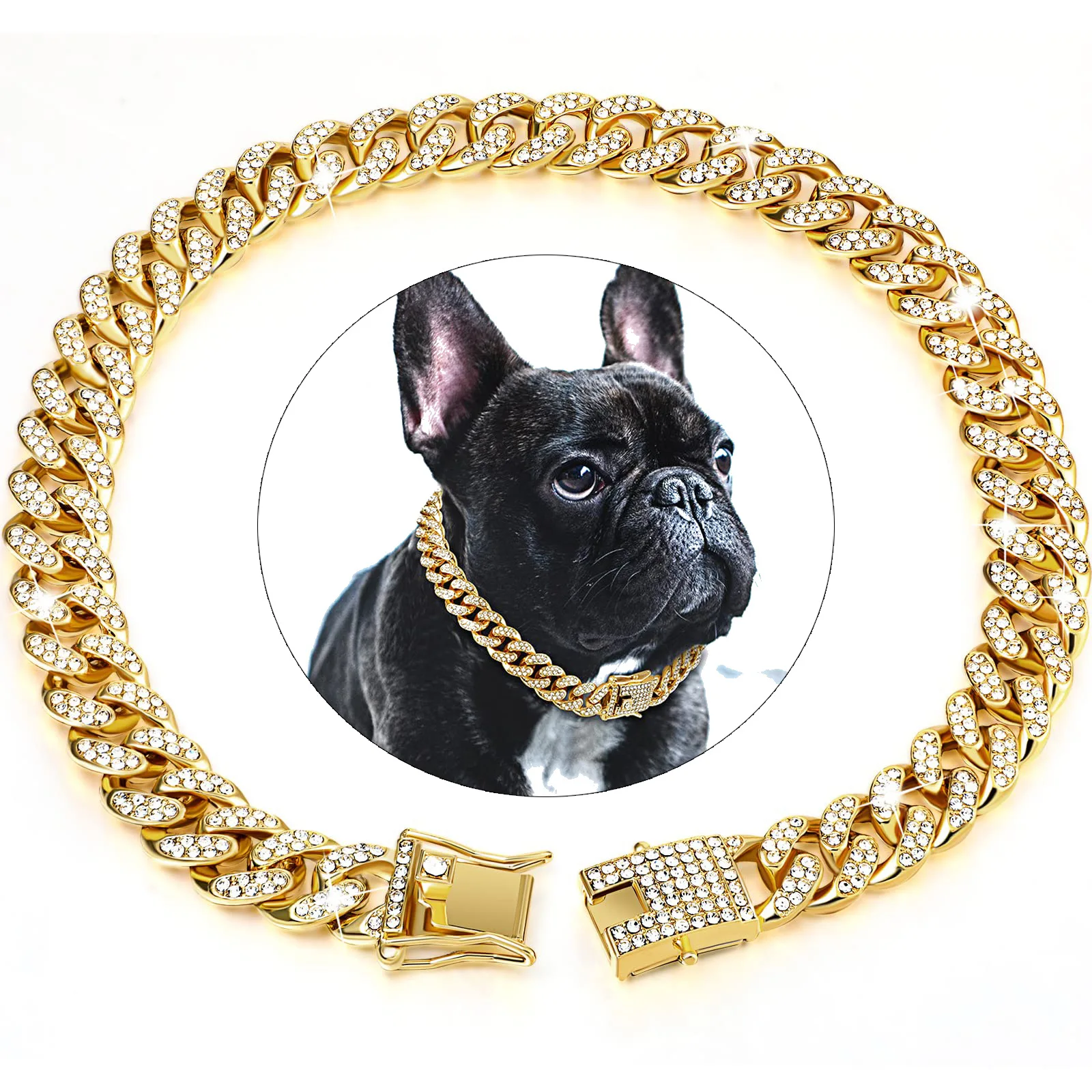 Collar Collar Walking Accessories Cat Secure Jewelry With Collar Cuban Metal Design Chain Buckle, Cuban Dog Pet Chain Diamond
Collar Collar Walking Accessories Cat Secure Jewelry With Collar Cuban Metal Design Chain Buckle, Cuban Dog Pet Chain Diamond