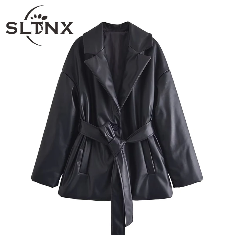 SLTNX Winter 2022 Women Leather PU Jacket Coats Black Long Sleeve with Pockets Lace Up Jackets Ladies Casual Warm Heavy Coats
SLTNX Winter 2022 Women Leather PU Jacket Coats Black Long Sleeve with Pockets Lace Up Jackets Ladies Casual Warm Heavy Coats