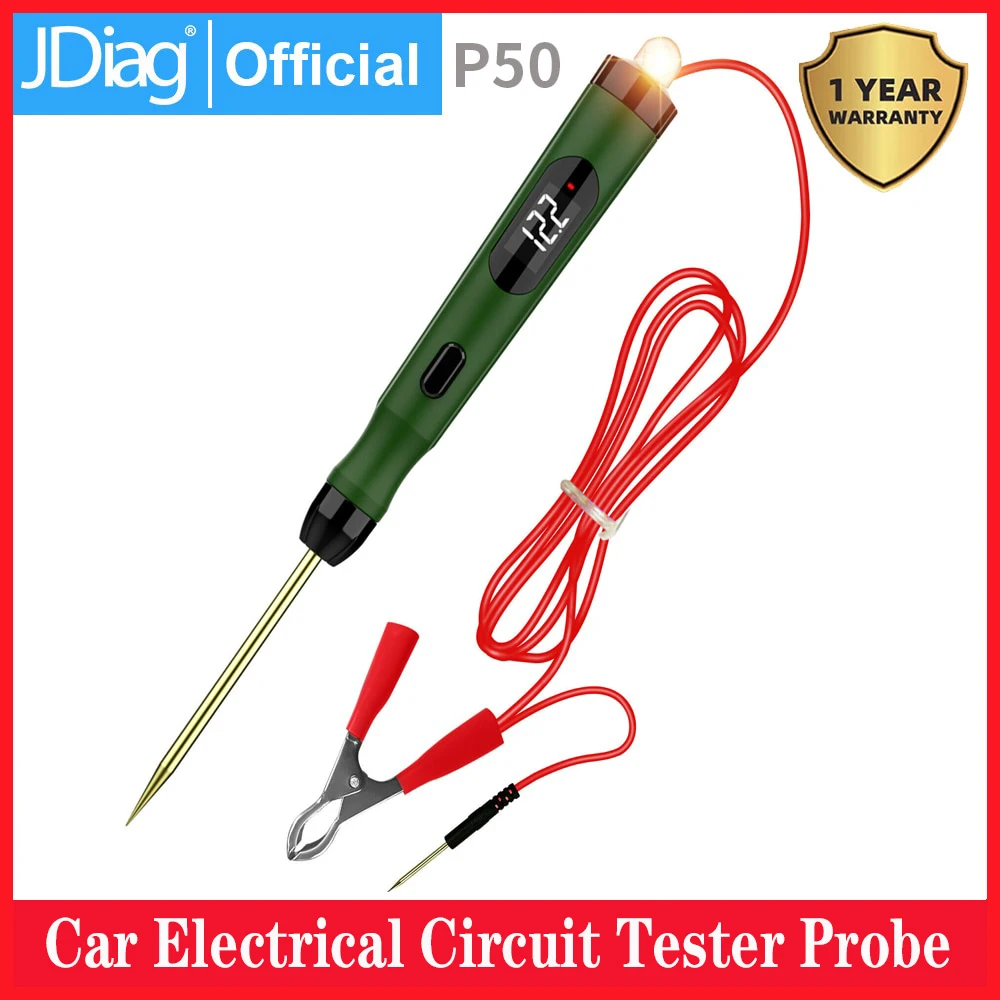 JDiag P50 Car Electrical Circuit Tester OBD2 Scanner Automotive Circuit Tester LED Electrical System auto Diagnostic Tool
JDiag P50 Car Electrical Circuit Tester OBD2 Scanner Automotive Circuit Tester LED Electrical System auto Diagnostic Tool