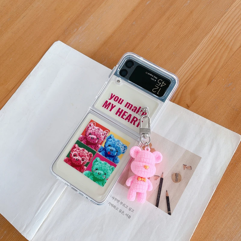 Cute Cartoon Bear Lanyard Doll Phone Cases For Samsung Galaxy Z Flip 3 Clear Hard Cover Case For Samsung Z Flip3 ZFlip3 ZFlip 3
Cute Cartoon Bear Lanyard Doll Phone Cases For Samsung Galaxy Z Flip 3 Clear Hard Cover Case For Samsung Z Flip3 ZFlip3 ZFlip 3