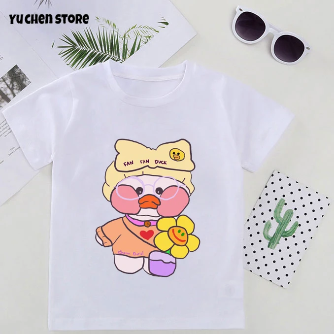 Новинка, футболка Lalafanfan, мультяшное кафе Kawaii утка, плюшевая игрушка, принт, подарок на день рождения, футболка для мальчиков и девочек, одежд...
Новинка, футболка Lalafanfan, мультяшное кафе Kawaii утка, плюшевая игрушка, принт, подарок на день рождения, футболка для мальчиков и девочек, одежд...