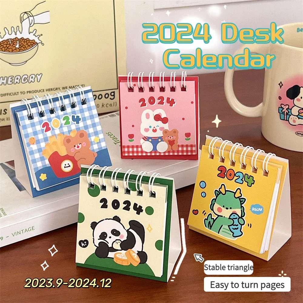 2024 милый мультяшный настольный мини-календарь для учеников, записывающий блокнот, школьные и офисные канцелярские принадлежности 
2024 милый мультяшный настольный мини-календарь для учеников, записывающий блокнот, школьные и офисные канцелярские принадлежности