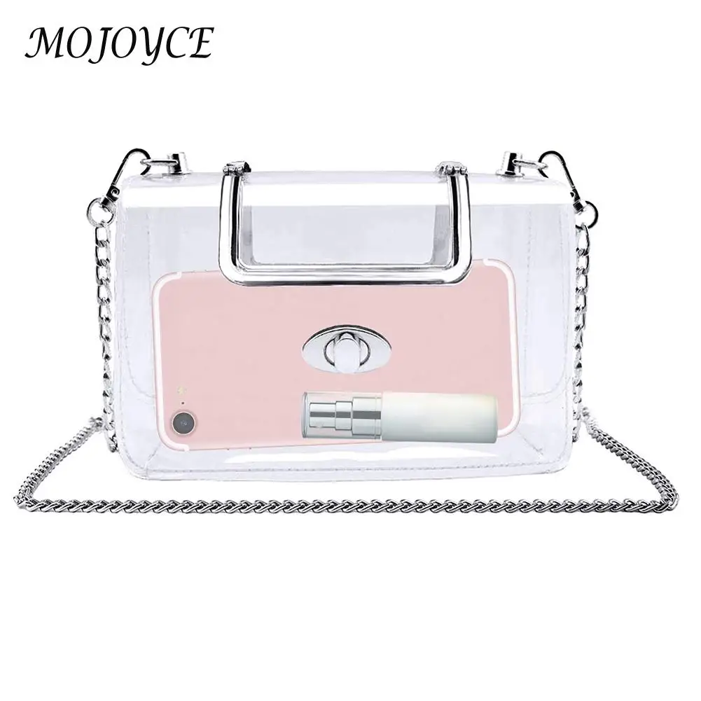 PVC Transparent Handbag Totes For Women Clear Shoulder Crossbody Bags Female High Quality Top-handle Chain Clutch Party Purse 
PVC Transparent Handbag Totes For Women Clear Shoulder Crossbody Bags Female High Quality Top-handle Chain Clutch Party Purse