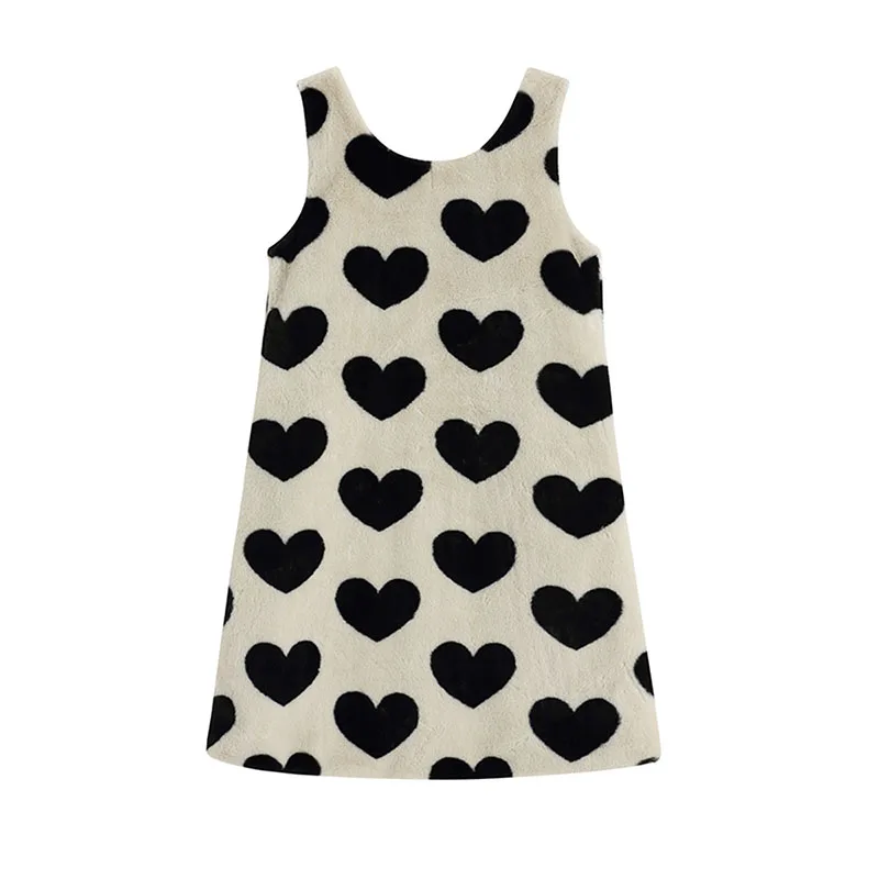 New Women Vintage Loose O-Neck Mini Vest Dress Heart Print Lady Chic Casual Elegant Sweet Cute Sleeveless Plush Dresses Spring
New Women Vintage Loose O-Neck Mini Vest Dress Heart Print Lady Chic Casual Elegant Sweet Cute Sleeveless Plush Dresses Spring
