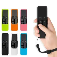 Remote Cover Soft Silicone Protective Cover Shock Proof With Strap Fit for Apple TV 4th Generation 4 for Siri Remote Controller