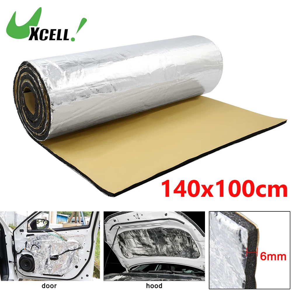 Uxcell 6mm 140cmx100cm Car Acoustic Barrier Heat Sound Absorption Deadener Mat with Intensive Alumium Foil Self-adhesive
Uxcell 6mm 140cmx100cm Car Acoustic Barrier Heat Sound Absorption Deadener Mat with Intensive Alumium Foil Self-adhesive