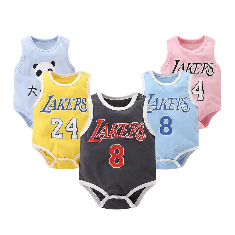 2022 Summer Basketball Sleeveless Romper Baby Clothes for Newborns 1 Piece Children's Clothing Sport Jumpsuit Cotton Tracksuits
2022 Summer Basketball Sleeveless Romper Baby Clothes for Newborns 1 Piece Children's Clothing Sport Jumpsuit Cotton Tracksuits