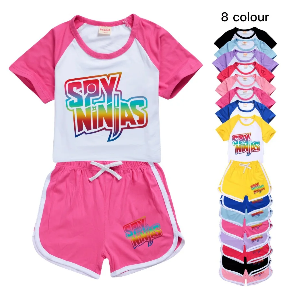 Summer 8 colors spy ninja Toddler T-shirt Shorts Casual Sports Suit Children Clothing Baby Boys Girls Tops T Shirt For Kids
Summer 8 colors spy ninja Toddler T-shirt Shorts Casual Sports Suit Children Clothing Baby Boys Girls Tops T Shirt For Kids