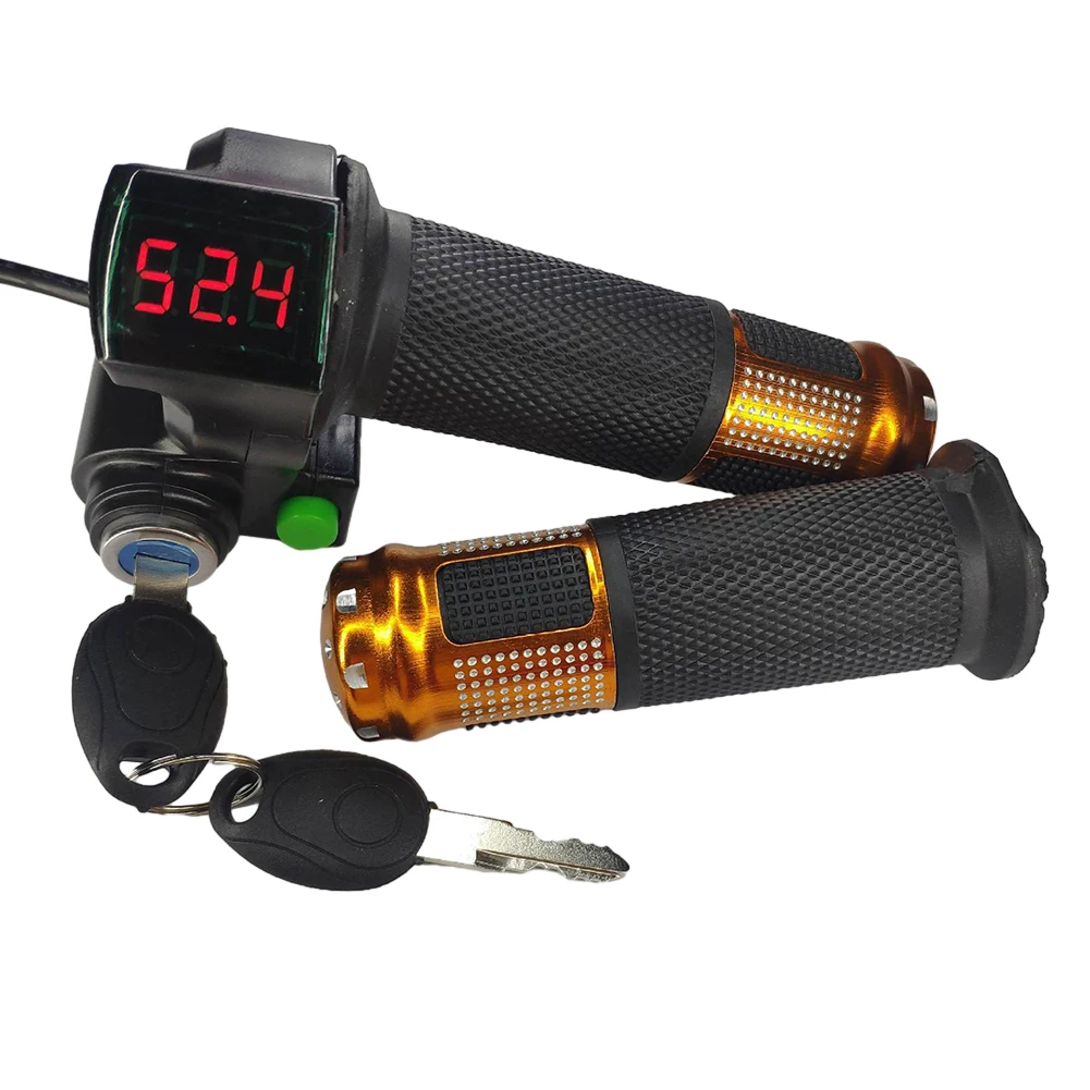 E-Bike Throttle Grip Ebike Handlebar Intuitive And Convenient LCD Display Red LED Throttle Grip TwistThrottle Grips
E-Bike Throttle Grip Ebike Handlebar Intuitive And Convenient LCD Display Red LED Throttle Grip TwistThrottle Grips